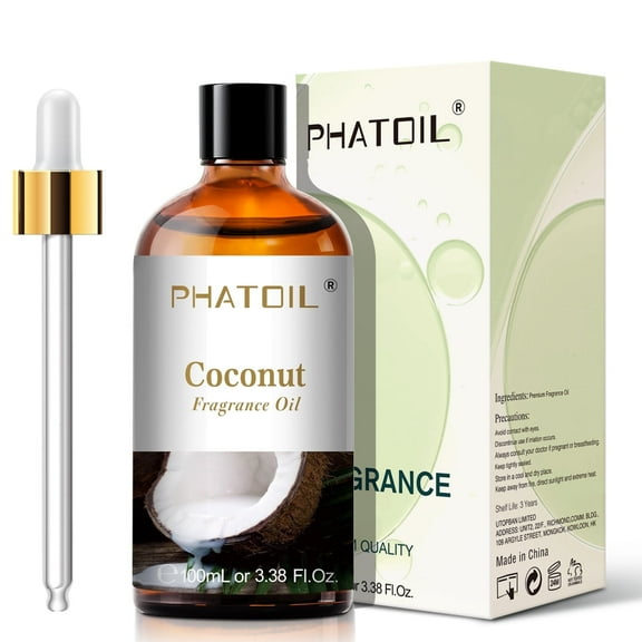 PHATOIL Coconut Essential Oils Fruit Scented Oil 100ml, Fragrance Oil for Candle Making, Soap Making, Diffuser Oil