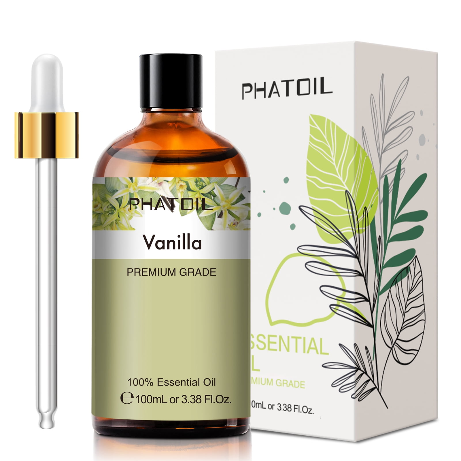 Vanilla Fragrance Oil 10 mL (1/3 Oz) Aromatherapy - 100% Pure Organic  Aromatic Premium Essential Scented Perfume Oil by Sponix Made in USA 