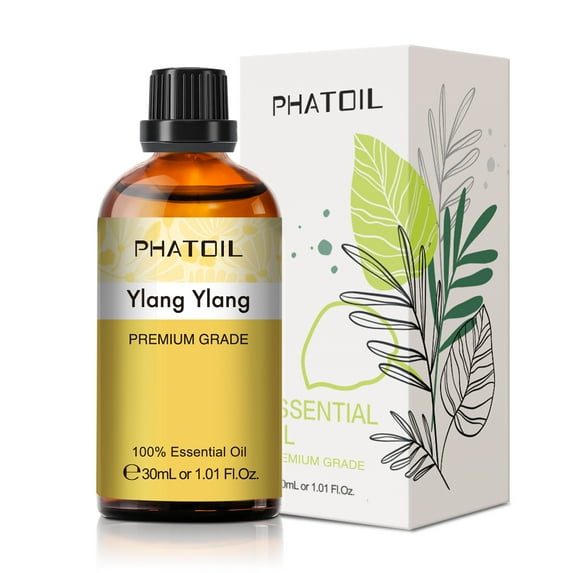 PHATOIL Ylang Ylang Essential Oils for Diffusers Humidifier 100% Pure Natural Aromatherapy Massage Bath Sleep Relaxation 30ml/1.01 fl.Oz