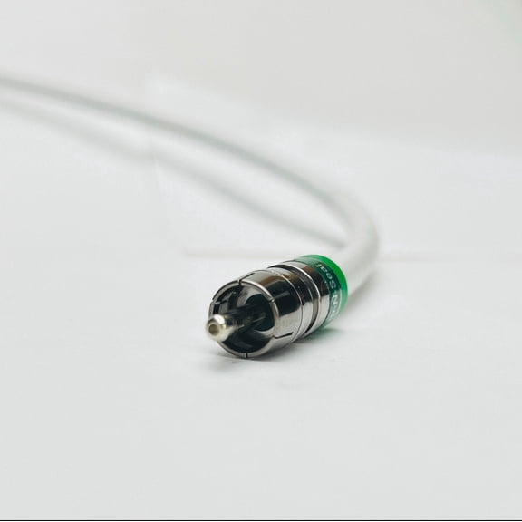 PHATSAT - Custom Made to Order PRO Grade RCA Audio Cable True Surround Sound theater system Sub Woofer Cable 100% Bare Solid Copper Center Conductor 18AWG (2 feet White)