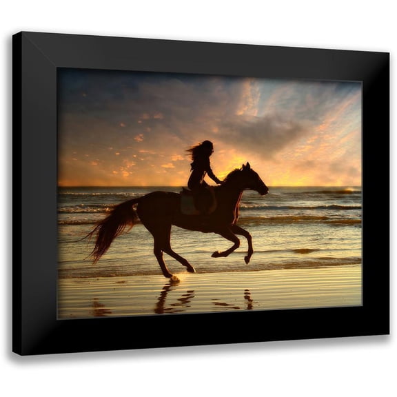 PHBurchett 14x12 Black Modern Framed Museum Art Print Titled - Wave Runners V
