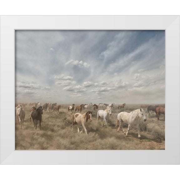 PHBurchett 14x12 White Modern Wood Framed Museum Art Print Titled - Big Sky