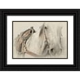 thumbnail image 1 of PHBurchett 18x13 Black Ornate Wood Framed with Double Matting Museum Art Print Titled - Cow Pony, 1 of 4