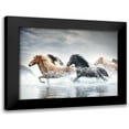 thumbnail image 1 of PHBurchett 18x15 Black Modern Framed Museum Art Print Titled - Horse Run V, 1 of 5