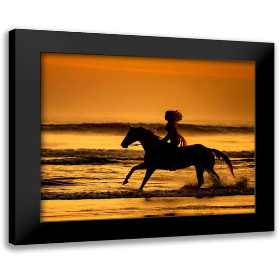PHBurchett 18x15 Black Modern Framed Museum Art Print Titled - Running in the Sand IV
