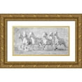 thumbnail image 1 of PHBurchett  24x14 Gold Ornate Wood Framed with Double Matting Museum Art Print Titled - Water Horses V, 1 of 4