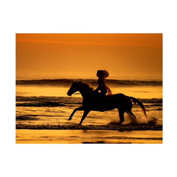 PHBurchett 'Running in the Sand IV' Canvas Art