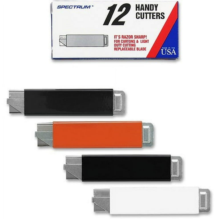 PHC Pacific Handy Box Cutter - Tap Open, Tap Close - Aluminum - Assorted - 12 / Box PHC Pacific Handy Box Cutter - Tap Open, Tap Close - Aluminum - Assorted - 12 / Box