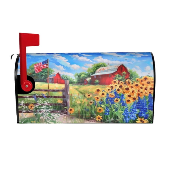 PHELIKA America The Beautiful Summer 01 Magnetic Mailbox Covers Standard Size 21"H x 18"W