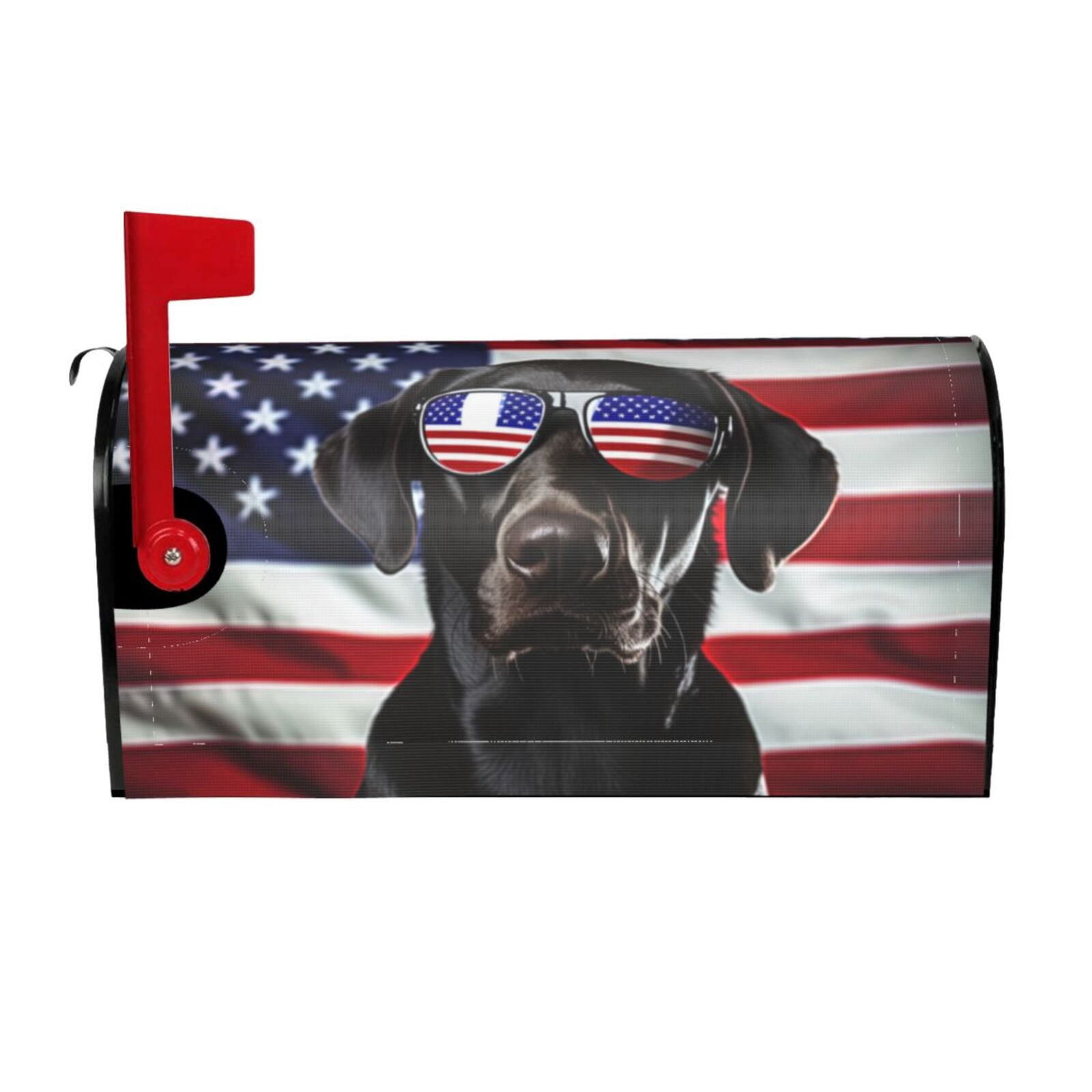 Magnetic Mailbox Cover - American Flag With Eagle Design, Waterproof 18x21 Inch, PVC Material