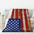 thumbnail image 1 of PHELIKA American Flag Painted On Wood 02 Flannel Fleece Throw Blanket Living Room/Bedroom/Sofa Couch Warm Soft Bed Blanket For Kids Adults All Season Ultra Soft 50x60 Inch, 1 of 9