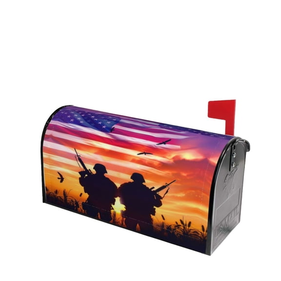 PHELIKA American Heroes Patriotic Magnetic Mailbox Covers Standard Size 25.5"H x 21"W
