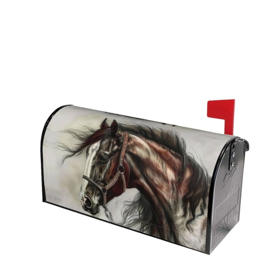 PHELIKA American Horse 02 Magnetic Mailbox Covers Post Letter Box Cover Standard Size 25.5"H x 21"W