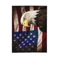 thumbnail image 1 of PHELIKA Bald Bird With American Flag 02 All Season Soft Throw Blanket Lightweight Flannel Fleece Blankets 60" x 80", 1 of 8
