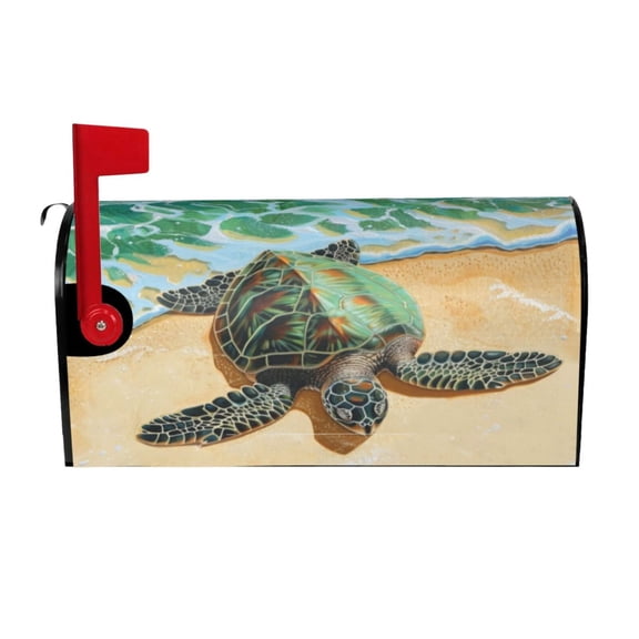 PHELIKA Beach Sea Turtle 03 Magnetic Mailbox Covers Standard Size 21"H x 18"W