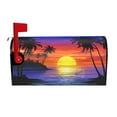 thumbnail image 1 of PHELIKA Blossom Floral Palm Trees At Sunset 02 Mailbox Covers Magnetic Mailbox Wraps Post Letter Box Cover Mailwrap Garden Home Decor Standard Size 21"H x 18"W, 1 of 8