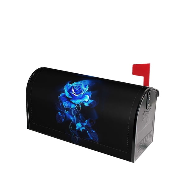 PHELIKA Blue Rose 01 Magnetic Mailbox Covers Post Letter Box Cover Standard Size 25.5"H x 21"W
