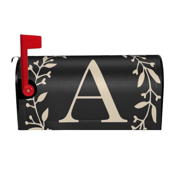 PHELIKA Classic Monogram Letter A Magnetic Mailbox Covers Post Letter Box Cover Standard Size 21H x 18W