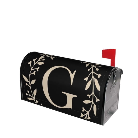 PHELIKA Classic Monogram Letter G Magnetic Mailbox Covers Post Letter Box Cover Standard Size 25.5"H x 21"W