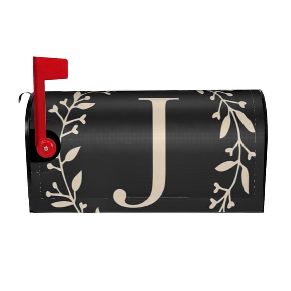 PHELIKA Classic Monogram Letter J Magnetic Mailbox Covers Post Letter Box Cover Standard Size 25.5H x 21W