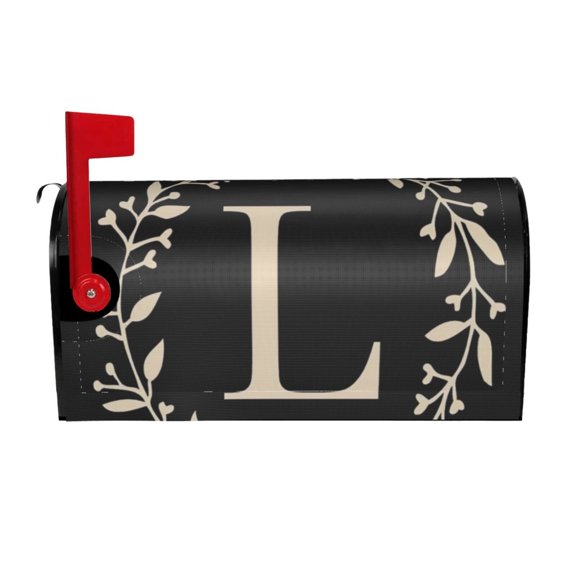 PHELIKA Classic Monogram Letter L Magnetic Mailbox Covers Post Letter Box Cover Standard Size 25.5H x 21W