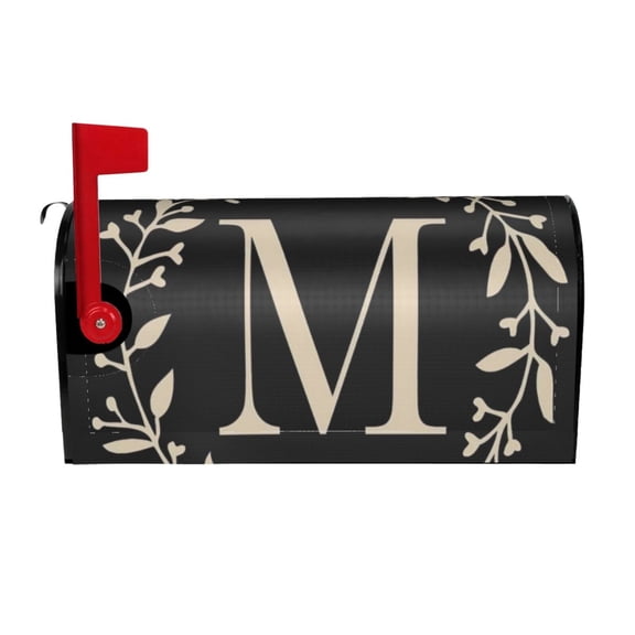 PHELIKA Classic Monogram Letter M Magnetic Mailbox Covers Standard Size 25.5"H x 21"W