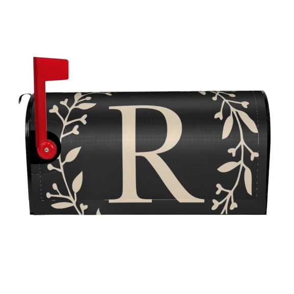 PHELIKA Classic Monogram Letter R Magnetic Mailbox Covers Post Letter Box Cover Standard Size 21H x 18W