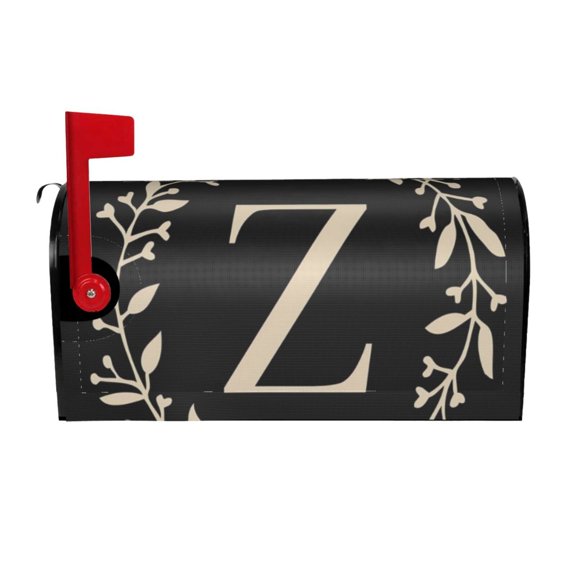 PHELIKA Classic Monogram Letter Z Magnetic Mailbox Covers Post Letter Box Cover Standard Size 25.5H x 21W