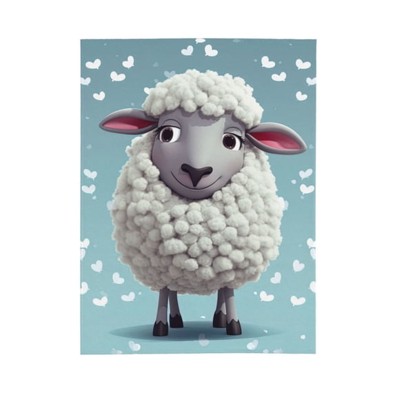 PHELIKA Cute And Gentle Alpaca Sheep 02 All Season Soft Throw Blanket Lightweight Flannel Fleece Blankets 60"x50"