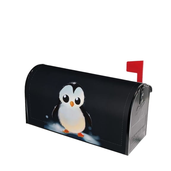 PHELIKA Cute Penguin 02 Magnetic Mailbox Covers Post Letter Box Cover Standard Size 21"H x 18"W