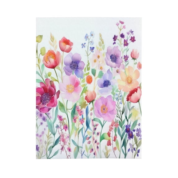 PHELIKA Flowers Watercolor 01 All Season Soft Throw Blanket Lightweight Flannel Fleece Blankets 60" x 80"