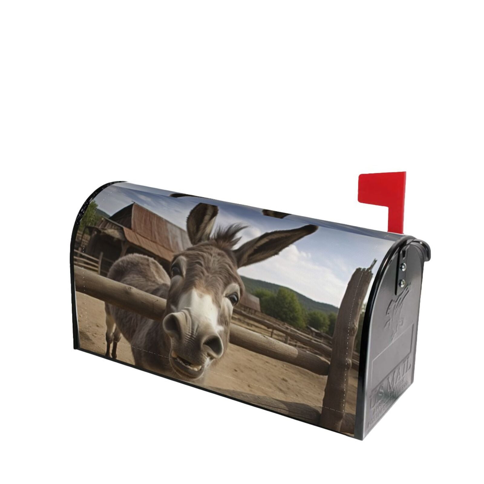 PHELIKA Funny Donkey Mailbox Covers Post Letter Box Cover