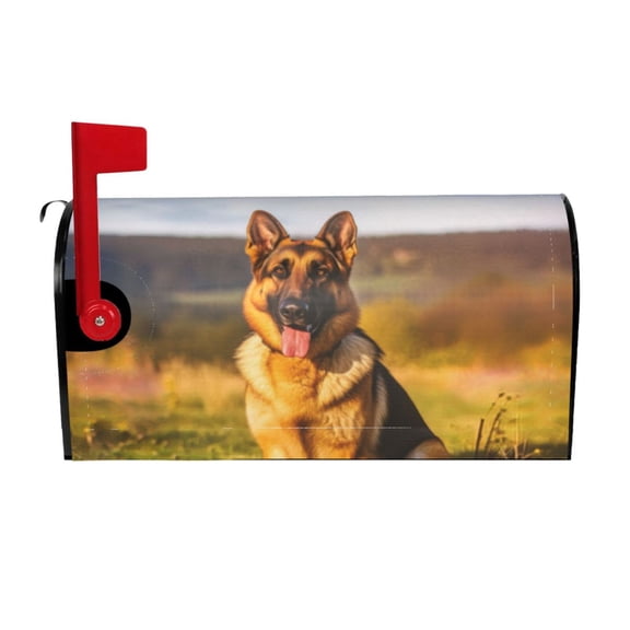 PHELIKA German Shepherd Dog Animal 04 Mailbox Covers Magnetic Mailbox Wraps Post Letter Box Cover Mailwrap Garden Home Decor Standard Size 21"H x 18"W