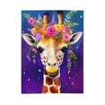 thumbnail image 1 of PHELIKA Giraffe With Floral Headpiece 01 All Season Flannel Throw Blankets 40x50 In, 1 of 8