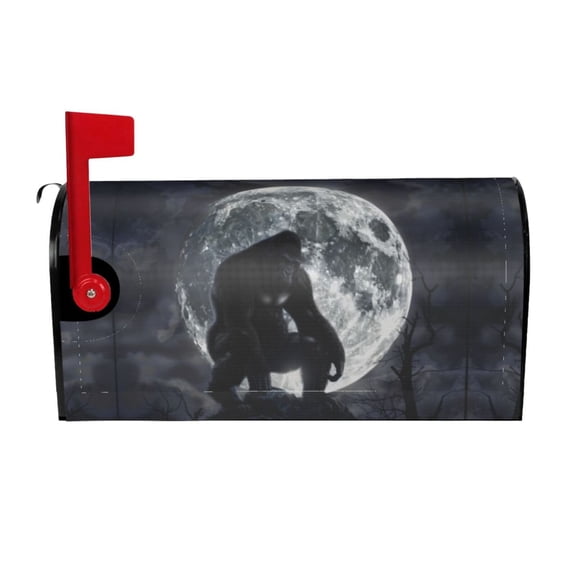PHELIKA Gorilla Sasquatch Full Moon 01 Magnetic Mailbox Covers Standard Size 21"H x 18"W