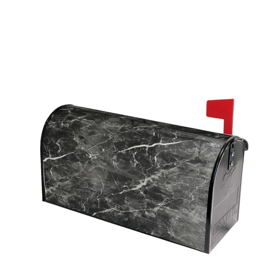 PHELIKA Grey Black Texture Pattern 05 Magnetic Mailbox Covers Standard Size 25.5"H x 21"W