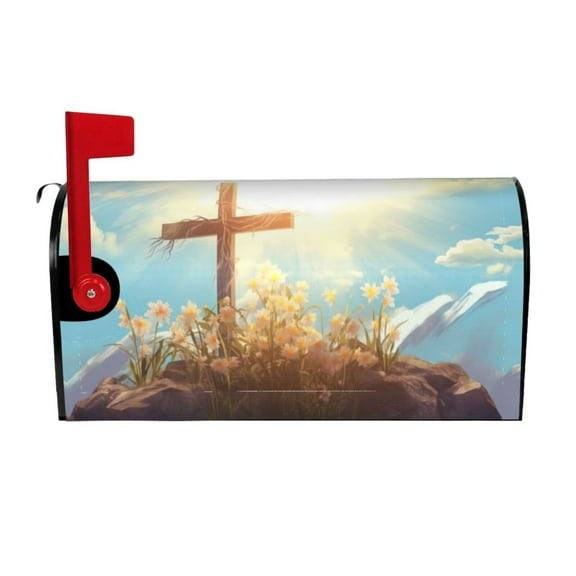 PHELIKA He Is Risen And Tomb Easter 01 Magnetic Mailbox Covers Standard Size 21"H x 18"W