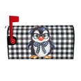 thumbnail image 1 of PHELIKA Hipster Penguin on a Plaid Magnetic Mailbox Covers Standard Size 25.5"H x 21"W, 1 of 8