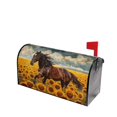 thumbnail image 1 of PHELIKA Horse Sunflowers 12 Magnetic Mailbox Covers Post Letter Box Cover Standard Size 21"H x 18"W, 1 of 8