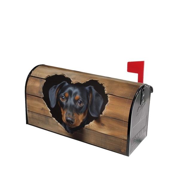 PHELIKA Housing Mart Dachshund Dog Pattern 03 Magnetic Mailbox Covers Post Letter Box Cover Standard Size 21"H x 18"W