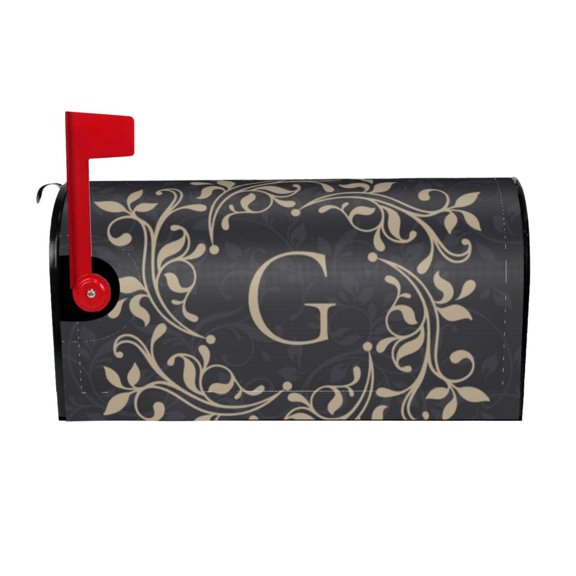 PHELIKA Letter G Classic Monogram Magnetic Mailbox Covers Post Letter Box Cover Standard Size 21H x 18W