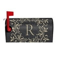 thumbnail image 1 of PHELIKA Letter R Classic Monogram Magnetic Mailbox Covers Post Letter Box Cover Standard Size 25.5H x 21W, 1 of 8