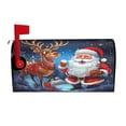 thumbnail image 1 of PHELIKA Merry Christmas Santa Claus Deer 02 Magnetic Mailbox Covers Standard Size 21"H x 18"W, 1 of 8