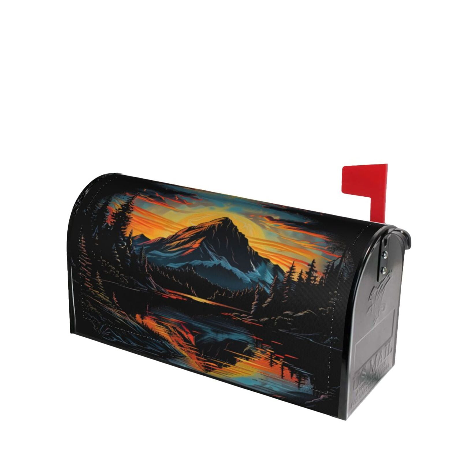 PHELIKA Mountain In The Lake Mailbox Covers Standard Size 25.5