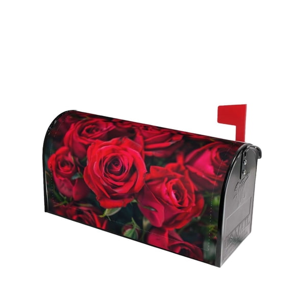 PHELIKA Red Roses 03 Magnetic Mailbox Covers Post Letter Box Cover Standard Size 21"H x 18"W