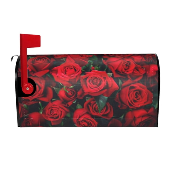 PHELIKA Red Roses Magnetic Mailbox Covers Standard Size 21"H x 18"W