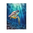 thumbnail image 1 of PHELIKA Sea Turtle Swiming In Underwater 01 All Season Soft Throw Blanket Lightweight Flannel Fleece Blankets 50" x 60", 1 of 8