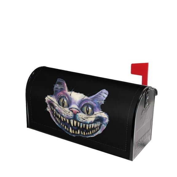 PHELIKA Smile Of A Cheshire Cat 01 Magnetic Mailbox Covers Post Letter Box Cover Standard Size 25.5"H x 21"W
