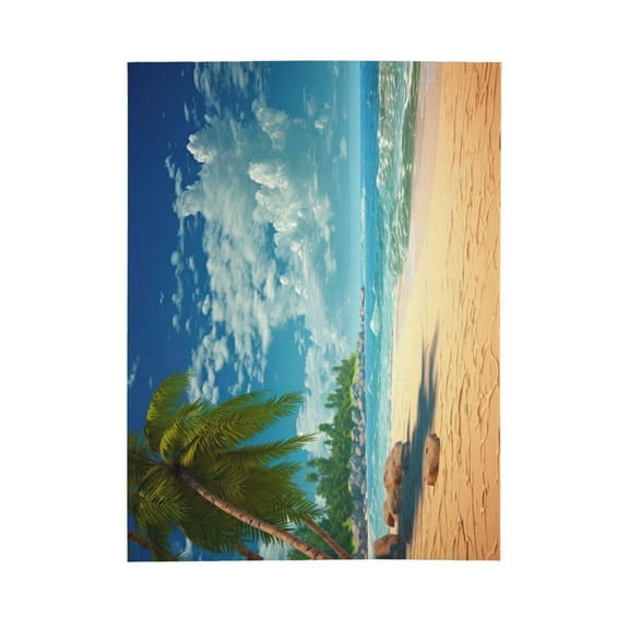 PHELIKA Summer Beach Palm Trees Pattern 03 All Season Soft Throw Blanket Lightweight Flannel Fleece Blankets 60"x50"