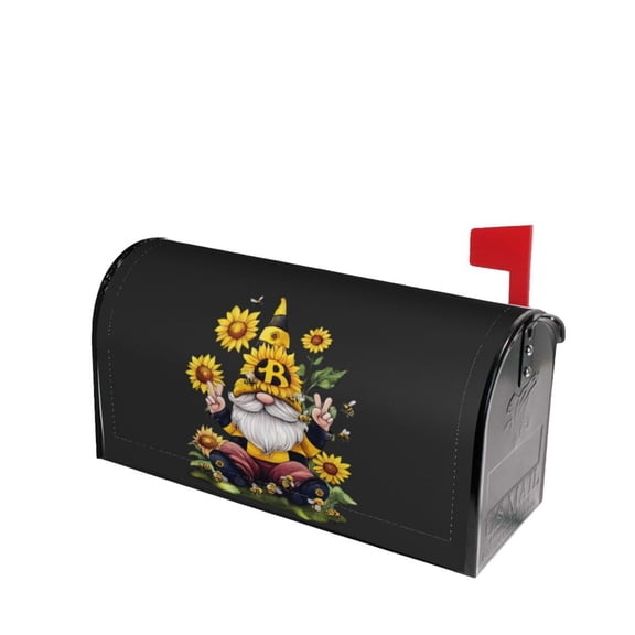 PHELIKA Sun Flowers Sunflower Gnome Magnetic Mailbox Covers Standard Size 21"H x 18"W